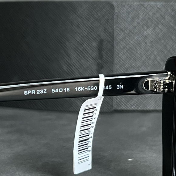 Prada PR23ZSF 54mm Square Sunglasses in Black NWT 377$ - Picture 14 of 16